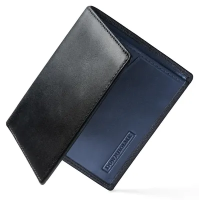 Image de Portefeuille en cuir compact pour hommes en noir