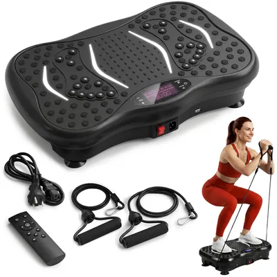 Obrázok produktu pre Extralink Vibračná fitness plošina na domáce cvičenie Bluetooth, LCD, 99 úrovní, nosnosť 150 kg