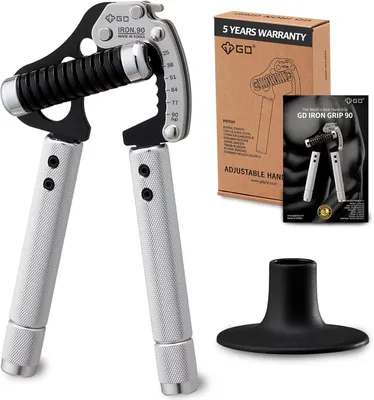 Imagen del producto de Entrenador de manos ajustable, de 25 a 90 kg, con 6 niveles de resistencia, para el entrenamiento de manos y antebrazos