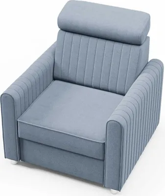 Zdjęcie produktu dla LIKMA Fotel Wypoczynkowy NELI Błękitny 85x91x92 cm z welurowej tkaniny Cloud z Regulowanym Zagłówkiem Fotel Relaksacyjny do Salonu TV