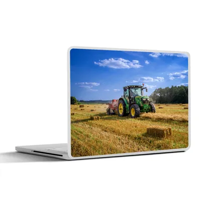 Produktbild von MuchoWow® Laptop Aufkleber Sticker Cover Traktor - Bauernhof - Heu - Feld - Sonne - Landleben 36.5x27.5 cm - Laptop-Sticker