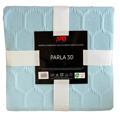 Produktbild von Tagesdecke Steppdecke Bettüberwurf Parla 3D Blau 220x240 cm