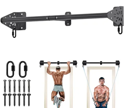 Productafbeelding van Trekstang voor wandmontage, 81 cm, rechte uitvoering, geschikt voor krachttraining van het bovenlichaam