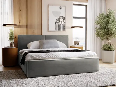 Obrázek produktu pro Dvoulůžková postel s úložným prostorem 160x200 LAMESA - šedá