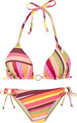 Produktbild von Bruno Banani Triangel-Bikini orange bedruckt Größe 38 Cup C/D
