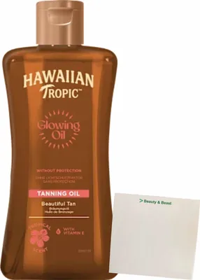 Produktbild von HAWAIIAN Tropic Tropical Tanning Oil Bräunungsöl LSF 0 (200ml Flasche) + usy Block
