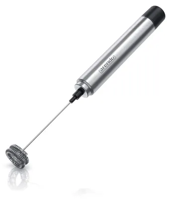 Produktbild von Arendo - elektrischer Milchaufschäumer mit Einzel- und Dualquirl – Stab Handmilchaufschäumer – Motor mit 13100 U/min – Spezialspirale – Milk Frother – gekapselter Motor – inklusive Standhalterung