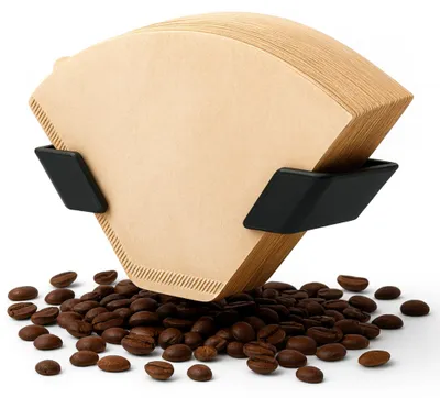 Kaffeefilterhalter, selbstklebend, 2 Stück, für Standardfilter, schwarz