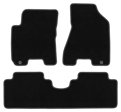 Image de Tapis de sol en moquette pour Kia Sportage II 2004-2010 (SUV) – jeu 4 pièces, noirs, sur mesure – Wielganizator BASIC – version W0908