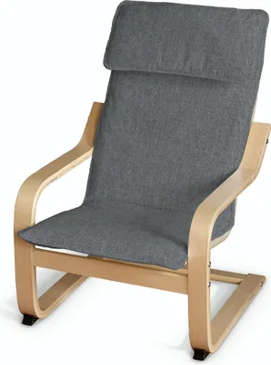 Productafbeelding van Dekoria kussens voor de Poäng kinderfauteuil, grijs, Poäng kinderfauteuil