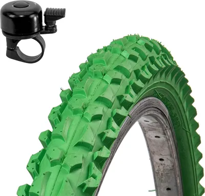 Image de 1 x Roverstone 24" Pneu de vélo Pneu de vélo vert 57-507  (24x2,125) avec sonnette