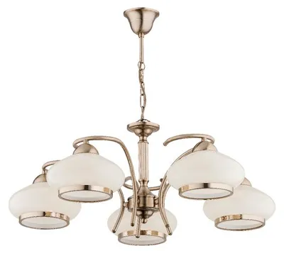 Immagine prodotto di Lampadario LANIA dorato 5xE27x15W in metallo, dimensioni: 59x59x59 cm Alfa