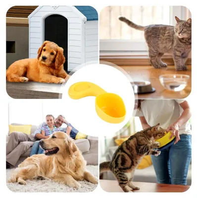 Produktbild von Futterschaufel für Hunde mit integriertem Verschlussclip für die Fütterung von Katzen und Hunden