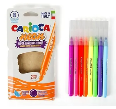 Produktbild von Carioca Neon, Fein / Mittel, Mehrfarbig, Rundspitze, 1 mm, 4,7 mm, Rund
