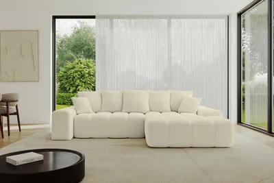 Produktbild von ALTDECOR Ecksofa mit Schlaffunktion und Bettkasten ENSI-L - 267x164x69 cm Beige - Corner Sofa Bett Eckcouch Couch L-Form Schlafcouch Ausziehbar Wohnlandschaft Schlafsofa Couchsofa