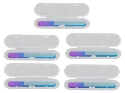 Produktbild von Set mit 5 doppelseitigen Glasfeilen für die Maniküre