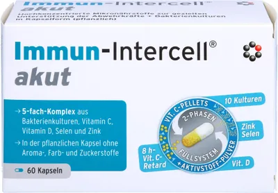 Produktbild von Immun-Intercell akut Kapseln zur gezielten Unterstützung der Abwehrkräfte, 60 St. Kapseln