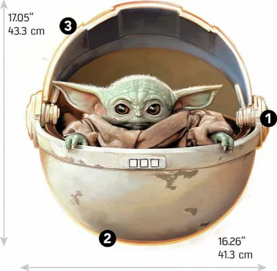 Produktbild von Wandsticker Star Wars Mandalorian Baby Yoda The Child Grogu
