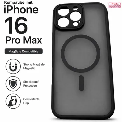Produktbild von Hülle kompatibel mit iPhone 16 Pro Max MagSafe Stoßfest Klar Kamera Schutz