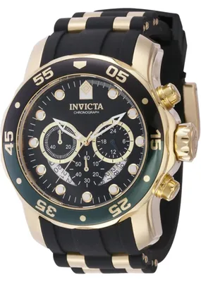 Zdjęcie produktu dla Invicta Pro Diver 44522 Zegarek Męski - Mechanizm Kwarcowy - Stal Nierdzewna z Czarną Tarcza - 48 mm