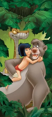 Obrázek produktu pro Disney Plakát Kniha džunglí zelená a hnědá - 600768 - 90 x 202 cm
