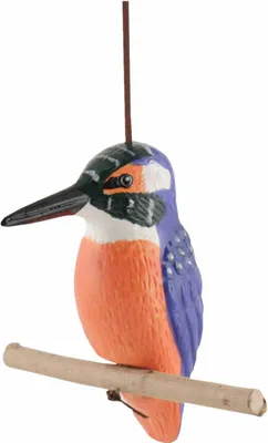 Produktbild von Tangoo Keramik Eisvogel auf Holz, hängend