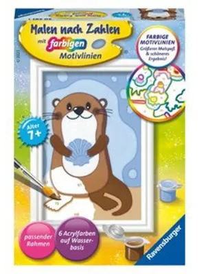 Produktbild von Ravensburger Malen nach Zahlen 20291 - Fröhlicher Otter - Kinder ab 7 Jahren