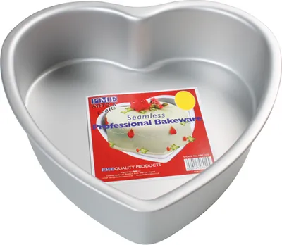 Produktbild von PME Heart Cake Pan HRT123, Kuchenform, Herz, Flache Oberfläche, Aluminium, Aluminium, 305 mm