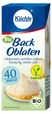 Zdjęcie produktu dla Organiczne wafle do pieczenia Küchle 40 mm
