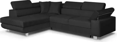 Produktbild von Ecksofa mit Schlaffunktion CREDO/ Links - Schwarz