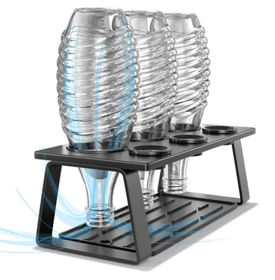 Flaschenhalter für SodaStream, 3 Flaschen, ABS, schwarz