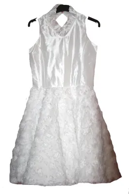 Produktbild von MONNY festl. weißes Kleid Blumen für Kommunion,Hochzeit Gr. 140