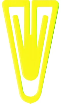 Produktbild von Büroklammern Plastiklips 25mm VE=100 Stück hellgelb