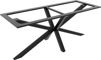 Produktbild von MetaloPro Tischbein Acamar Frame – Modernes Spinnenförmiges Metall-Tischgestell, Schwarzes Stahlgestell Für Esszimmer Und Büro - 180x70x74cm