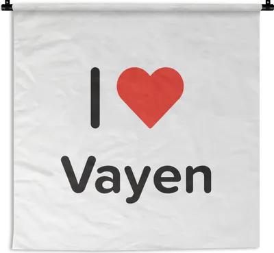 Produktbild von MuchoWow® Wandteppich Wandbehang Ich liebe - Vayen - Mädchen 150x150 cm Tapisserie Dekoration Wandtuch - Wohnaccessoires - Modernes