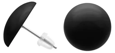 Produktbild von Runde Ohrstecker Ø ca. 16mm in der Farbe  - Schwarz