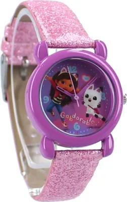 Obrázek produktu pro Gabby's Dollhouse Růžové hodiny pro děti v designu vhodném pro děti