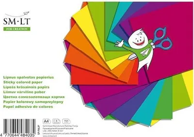 Produktbild von Klebefarbiges Papier A4 8 Blätter