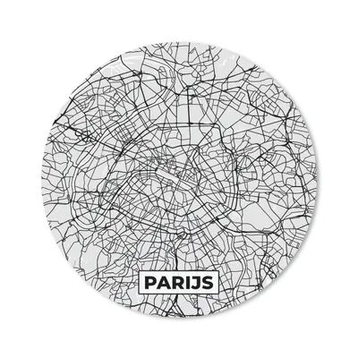Produktbild von MuchoWow® Mauspad Mousepad Paris - Stadtplan - Schwarz und weiß - Karte 40x40 cm - Mousepads - Maus Mat - Pad - Mausunterlage - Schreibtisch Accessoires