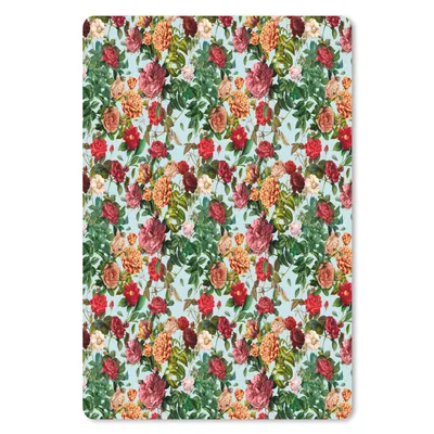 Produktbild von MuchoWow® Mauspad Mousepad Blumen - Rot - Muster 40x60 cm - Mousepads - Maus Mat - Pad - Mausunterlage - Schreibtisch Accesoire