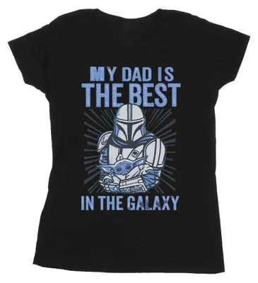 Productafbeelding van Star Wars - "Mandalorian, de beste vader" T-shirt voor dames, model BI43481 (maat M), zwart