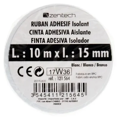 Produktbild von Klebeband 15 mm x 10 Meter Weiß