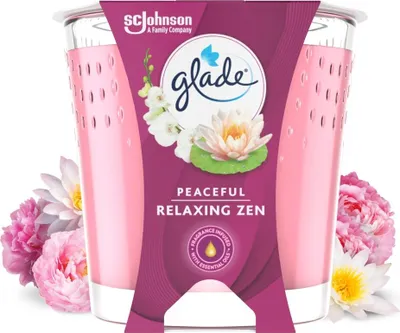Obrázek produktu pro Glade - Relaxační svíčka s vůní zenu - 100 % řepkový vosk - 112 g - 1 kus