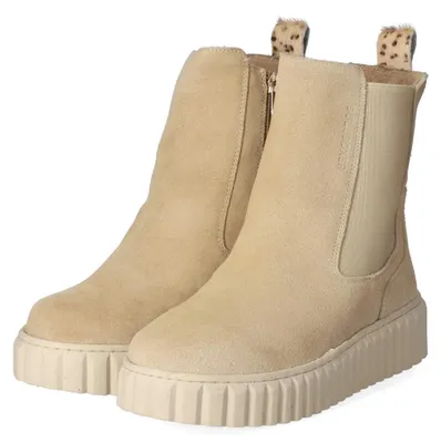Produktbild von Bullboxer Damen Chelsea Boots Taupe Rauleder Größe: 37