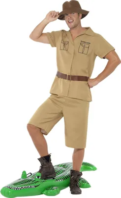 Produktbild von Safari-Jäger Krokodil-Fänger Faschingskostüm für Herren braun M