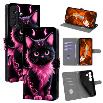 Image de Étui de protection rabattable en simili cuir pour Samsung Galaxy A18 / A17 4G / 5G, design livre