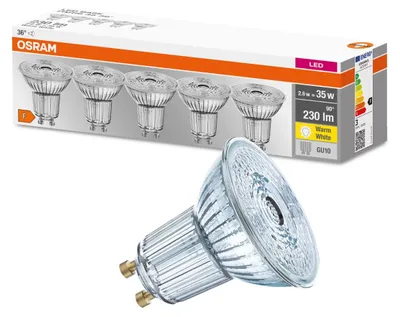 Obrázok produktu pre LED žiarovka Osram Base Teplá biela 2700 K 2,6 W GU10 F