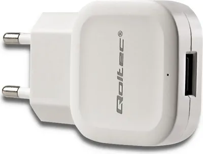 Zdjęcie produktu dla Ładowarka sieciowa Qoltec 12W 5V 2.4A USB | Biały