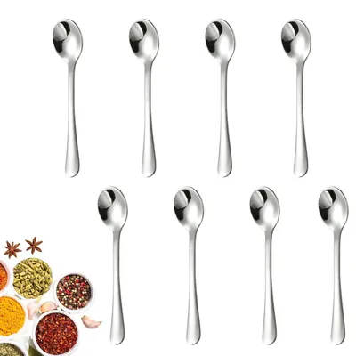 Obrázok produktu pre Sada 8 lyžičiek na espresso, nerezová oceľ, strieborná, 7,5 cm