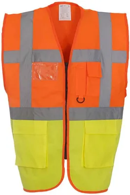 Immagine prodotto di Yoko - Gilet "Executive" per uomo/donna unisex PC5507 (XL) (Arancione/Giallo)